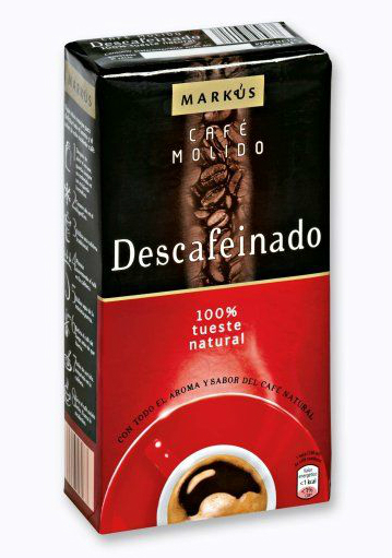MARKUS Decafeinado (100% Tueste Natural) 250 г, в зернах, без кофеина