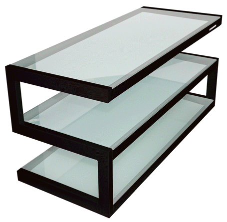 NorStone Design Esse Glossy black and frosted glass